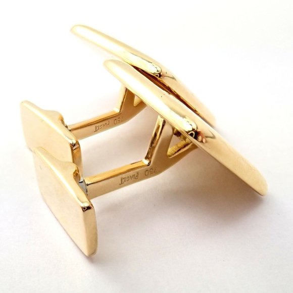 Rare! Authentic Piaget 18k Yellow Gold Coat Of Arms Cufflinks - Picture 7 of 7